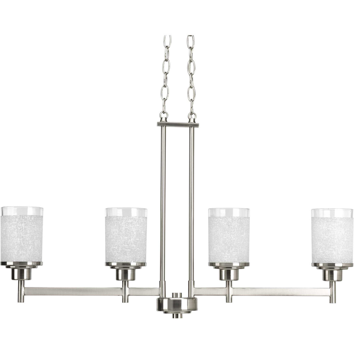 Brackettville 4 Light 34 inch Brushed Nickel Linear Chandelier Ceiling Light