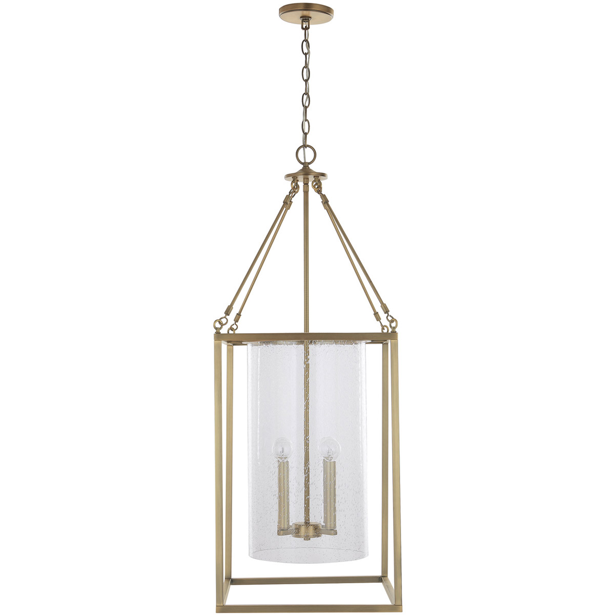 Tatum 4 Light 16 inch Aged Brass Foyer Ceiling Light