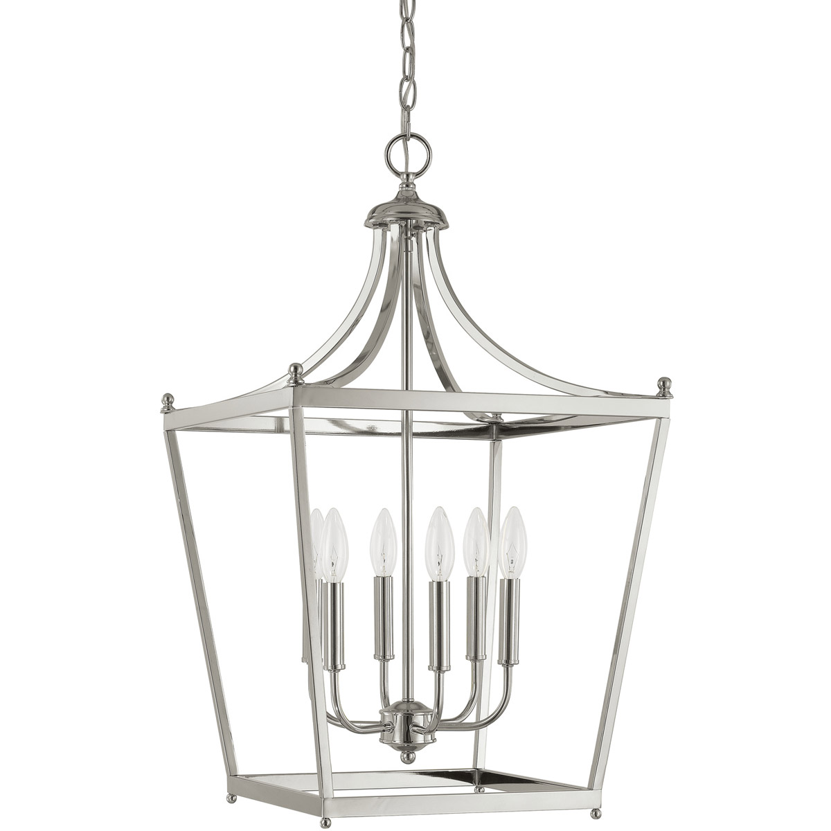 Peckham 6 Light 17 inch Polished Nickel Foyer Ceiling Light