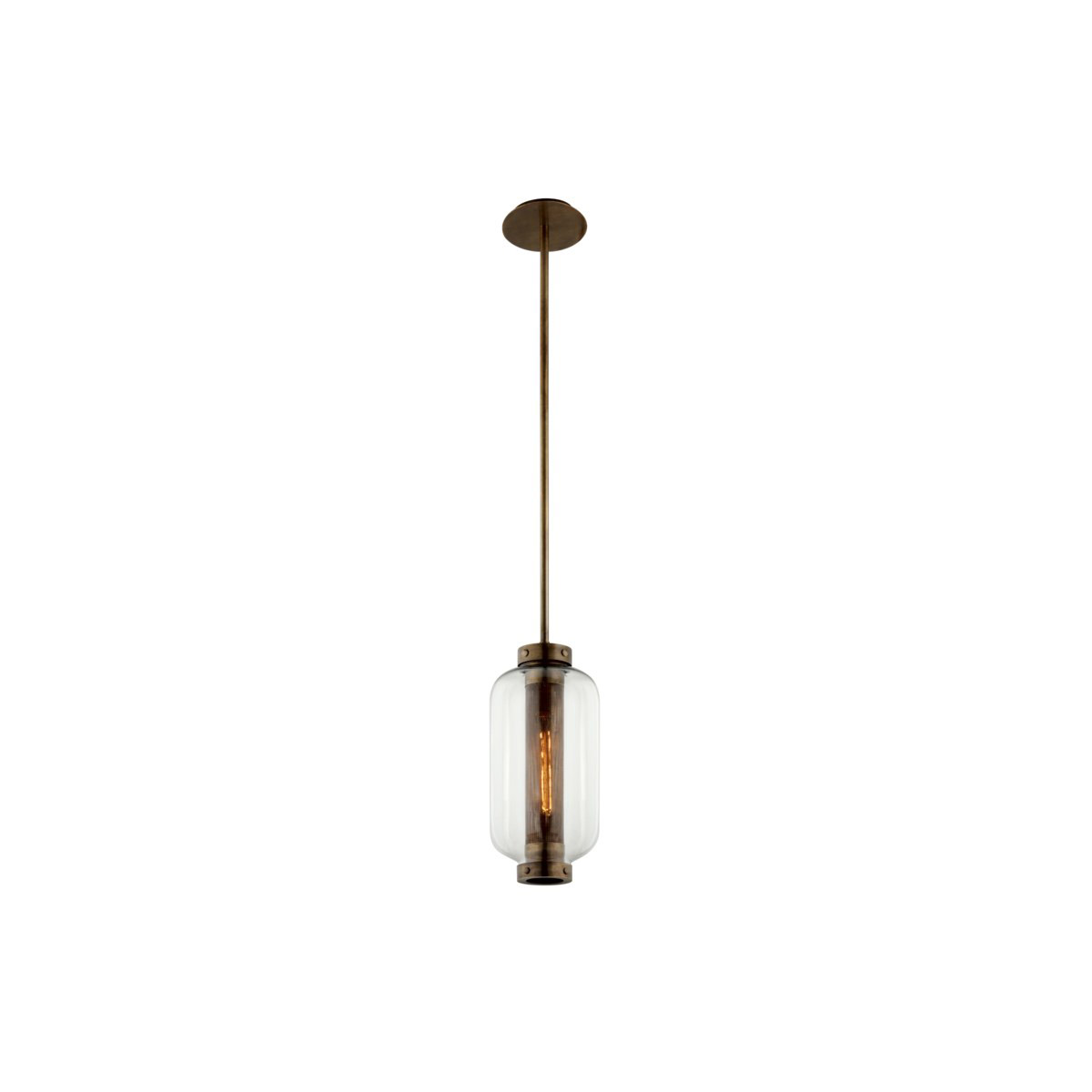 Galloway 1 Light 8 inch Vintage Brass Outdoor Pendant