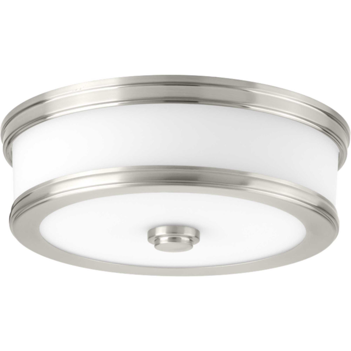 Green Ave LED 10.5 inch Brushed Nickel Flush Mount Ceiling Light, Progress LED